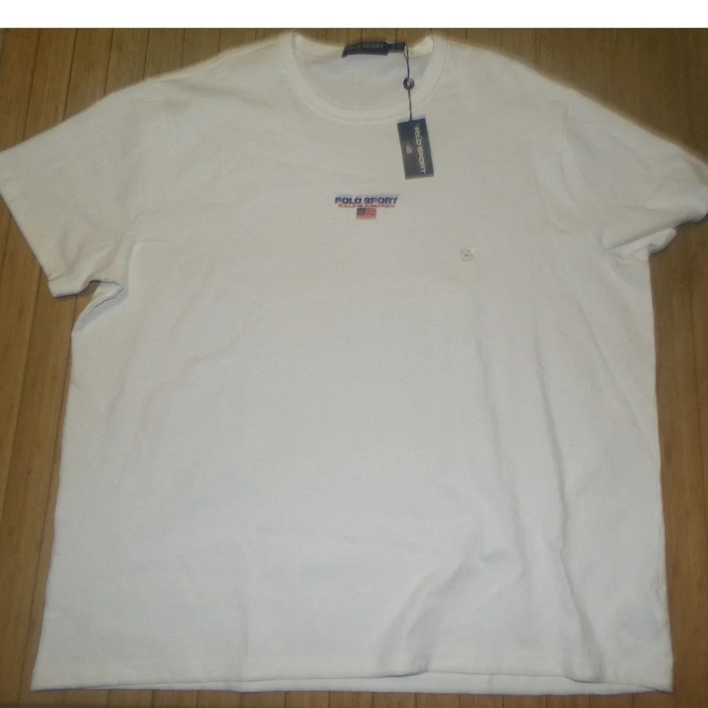 Polo Sport Ralph Lauren Mens 3XB White Embroidered Logo T-Shirt NWT